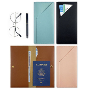 Korean style PU leather passport <b>holder</b>, long style, women's ticket <b>holder</b>, travel organizer, <b>document</b> <b>holder</b>, card <b>holder</b>, - Product Image 1