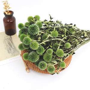 Globe décoratif rustique pour mariage à domicile, échinops <span class=keywords><strong>séché</strong></span> et préservé, éryngium <span class=keywords><strong>bleu</strong></span>, fleur de thistle bleue naturelle minimaliste - Product Image 4