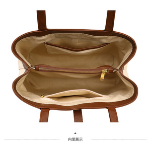 Sac fourre-tout de luxe en cuir de vachette vintage pour femme, sac à bandoulière en cuir véritable pour femme, vente en gros - Product Image 5