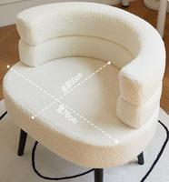 Chaise de canapé paresseux en laine d'agneau européenne Salon Chambre Balcon Canapé Chaise de maquillage Tabouret de commode