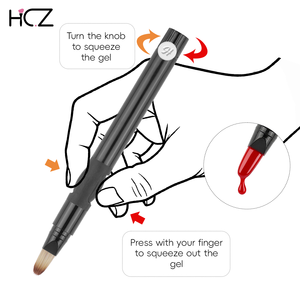 เฮชุนซี ปากกามาร์คเกอร์เพ้นท์เล็บแบบน้ำ ควบคุมการระบายสีได้ พร้อมหัวแปรงในตัว 2 in 1 - Product Image 6