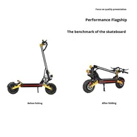 Trottinette électrique pliable en alliage d'aluminium 60V 20Ah 1000W avec batterie au lithium, suspension intégrale, étanche, 150 kg, 70 km/h, électronique