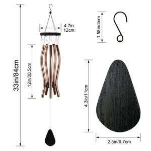 33-inch nhôm Chuông gió với biểu tượng tùy chỉnh độc đáo tưởng niệm ngoài trời Vườn kim loại trang trí bán buôn tùy biến Chuông Gió - Product Image 4