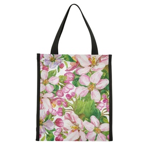 Hawaiian Plumeria Print Summer Soft Meal Prep Lunch Bag Reusable Insulated Small Lunch Cooler Bag for Work - Product Image 1