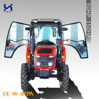 Tracteurs agricoles 4x4 de 80 CV avec cabine, moteur à engrenages et pompe, directement de Chine