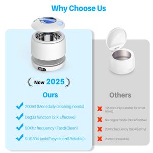 Nouveau Nettoyeur Ultrasonique UV Portable pour Appareils Dentaires, Gouttières et Prothèses – Nouvelle Conception, Application Commerciale, Électrique, à Compartiments Séparés - Product Image 5