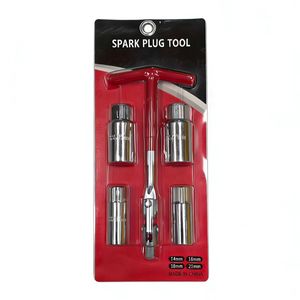 Lot de 5 clés universelles de 14 mm, 16 mm, <span class=keywords><strong>18</strong></span> mm, 21 mm pour le retrait des bougies d'allumage, clé à douille rotative à 360 degrés pour la réparation automobile - Product Image 1