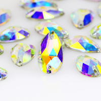 Dongzhou Waterdrop Sew on Rhinestones Flatback Crystal Wholesale Loose Crystal Stone Beads Garment Shoes Diy Sewing Accessories
