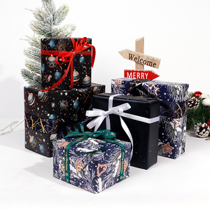 Wholesale 80g Christmas Black Kraft <b>Paper</b> Tissue 43*300cm Gift Luxury Custom Packaging <b>Wrapping</b> <b>Paper</b> <b>Roll</b> - Product Image 3