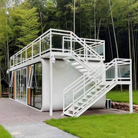 Maison de conteneur modulaire préfabriquée en acier, écologique, légère, anti-corrosion, imperméable, contemporaine, en kit, 20/40 pieds, pour bureau