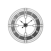 Horloge murale décorative en métal Style nordique de luxe, nouveau Style industriel, grand cercle moderne