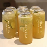 Botol Minuman Silinder PET Kustom, Wadah Minuman Sekali Pakai Dengan Tutup Terbuka, Sablon untuk Teh Susu Jus