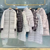 Vêtements pour femmes d'occasion, liquidation de stock, doudoune en duvet de canard blanc, vente en gros