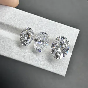 VVS1 D EF GH Moissanite 4x6mm To 10x14mm GRA Oval Cut White D Moissanite Diamond Loose