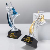 Statue d'art populaire européenne élégante trophée maison résine danseuse musculation décoration artisanat à la mode cadeaux trophée prix