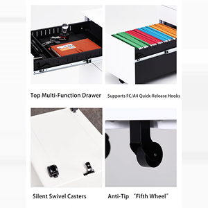 Unità con Cassetti per Palestra e Scuola, Telaio Nero e Giallo Chiaro, Personalizzabile, Armadio Portadocumenti in Acciaio Mobile - Product Image 5