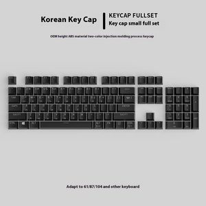 Kore mekanik klavye anahtar kap kişilik karakter şeffaf süblimasyon siyah beyaz yabancı dil anahtarı - Product Image 6