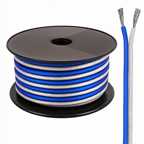 Skar Audio 12 Gauge (AWG) Elite Oxygen-Free Copper Car Speaker Wire with PVC Jacket-30 Feet (Blue/White)