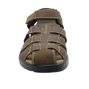 <span class=keywords><strong>Sandalias</strong></span> de cuero para hombre, calzado de protección de punta estrecha, ideal para senderismo al aire libre, río, buena calidad - Product Image 3