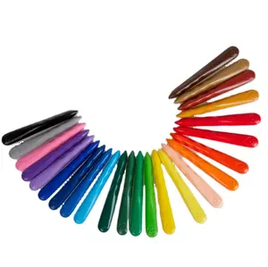 工厂OEM 24 pcs彩色巨型无毒儿童绘图套件塑料蜡笔