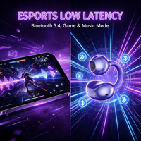 Écouteurs TWS à Conduction Osseuse avec Contrôle Tactile Intelligent et Affichage LED Clair de la Batterie, pour la Traduction, la Musique, les Appels et le Sport, compatibles avec les Téléphones Mobiles