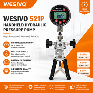 ปั๊มไฮดรอลิกแบบแมนนวล WESIVO 521P สำหรับการสอบเทียบเครื่องมือ ปั๊มทดสอบไฮดรอลิกแบบมือถือแรงดันสูง 0-10000 PSI - Product Image 1