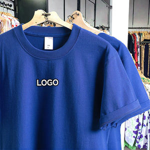 T-shirt blanc ample en coton 100% de qualité supérieure, uni, personnalisé, régulier, à épaules tombantes, lourd, écologique, Jinjun - Product Image 2