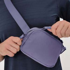 Free Sample Custom 2-Way Zipper Unisex <b>Belt</b> Bag with Adjustable Strap Fanny Packs Mini Waist <b>Pouch</b> for Outdoor Hiking Running - Product Image 6