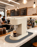 Tapis de protection en silicone Eversoul personnalisé avec logo pour machine à café, bord surélevé, antidérapant, résistant aux déversements, pour comptoir et bar