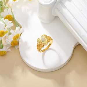 Cincin zirkon personalisasi untuk abu liontin bunga matahari cincin guci kenang-kenangan perhiasan kremasi cincin - Product Image 4