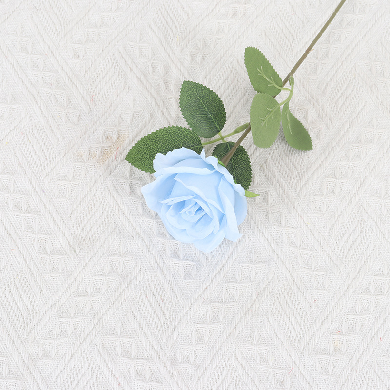 Tissu en soie bleue