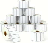 Rouleaux d'étiquettes autocollantes à transfert thermique Zebra, étiquettes couleur pleine pour imprimante à transfert thermique, étiquettes vierges en papier autocollant couleur