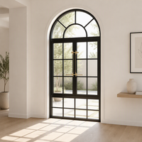 Fenêtre à grille dense légère de type Coffer Line Direct avec réglage personnalisé de la espacement des barres pour projet de mur de fenêtre d'escalier de villa