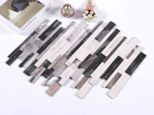 New Design Strip Peel and Stick <b>Tile</b> Stone Effect PVC Aluminum Peel and Stick <b>Backsplash</b> Kitchen <b>Tiles</b> Mosaic - Product Image 4