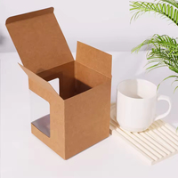 Cajas de Cartón Ecológicas Autoarmables Personalizadas con Ventanas Recortadas de Colores y Asa para Envasado de Alimentos, Impresión de Logotipo Personalizado
