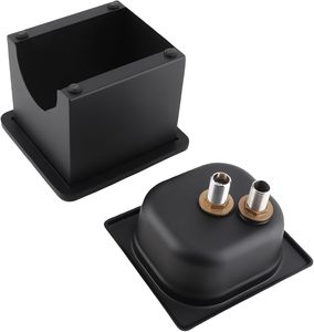 Enjuagador de vasos empotrado de vidrio negro con fregadero, lavavasos de alta presión para barra de café, limpiador de vasos integrado en el fregadero - Product Image 3
