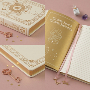 Cuaderno de Lujo LABON, Cosmico Cartographer, Diario Celestial A5, Tapa Dura, Bordes Dorados, con Dijes de Constelaciones, Regalo - Product Image 5