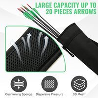 Sacoche de tir à l'arc - Porte-flèches réglable pour le dos et la hanche, compatible avec les arcs compound et recurve, avec bandoulière, pour la chasse et l'entraînement au tir sur cible