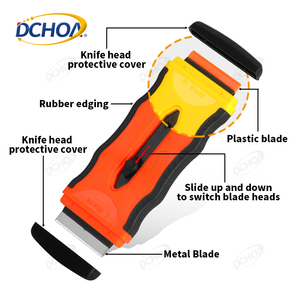 Dchoa nhãn dán <span class=keywords><strong>scraper</strong></span> với 10pcs lưỡi thay thế dao cạo <span class=keywords><strong>scraper</strong></span> xe công cụ làm sạch hộ gia đình kính công cụ làm sạch - Product Image 4
