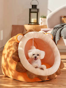 Venta al por mayor cama súper gato cálida casa para mascotas gran apertura cama para gatos estera casa para gatos cálida cesta para perros tienda cachorro estera cama para mascotas - Product Image 3