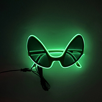 Lunettes de soleil lumineuses LED SHENGDIAN SD-YJ-02 Alien Et Personality Cool, verres noirs, pour fêtes, Noël, Pâques, Halloween pour enfants