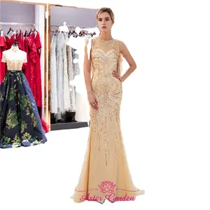 2023 Mermaid Evening Dresses Applique Dubai Arabic Prom Dress Beaded Evening Gown Western Prom Gown Vestido de Fietsa PE10