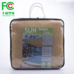 HDPE sand beige car park sun shade sail net large rectangle/triangle/square canopy cloth for shading