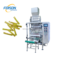 Máquina de envasado de gránulos de sellado trasero multilínea de accionamiento neumático completamente automático para productos químicos para azúcar, sal, café