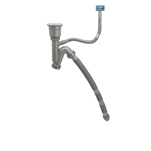 Vendita calda Deep V type 50mm raccordi per tubi di scarico lavello da cucina tubo di scarico per vasca singola con tubo di scarico flessibile per lavello - Product Image 1
