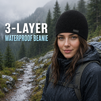 Gorro de Punto Impermeable de 3 Capas al por Mayor, Gorro de Invierno Cálido, Transpirable y Cortavientos para Senderismo, Camping, Pesca, Esquí, con Logotipo Personalizado OEM