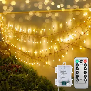 Outdoor Feen-Feuerwerkzeug batteriebetrieben 5 Fuß 60 LEDs funkeln String Sternenlichter für DIY Kranz Mason-Glas-Urlaub Weihnachten