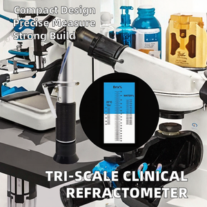 Réfractomètre clinique portable BetteBlue avec ATC, testeur <span class=keywords><strong>de</strong></span> densité spécifique du sérum sanguin et des urines à trois échelles humaines - Product Image 2