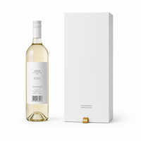 Boîte cadeau pour vin blanc, portable, recyclable, boissons alcoolisées, impression personnalisée, impression UV, boîte rigide coulissante haut de gamme