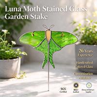 Luna Moth vitrail piquets de jardin Art déco fenêtre suspendu Suncatcher cadeau de noël pour grand-mère